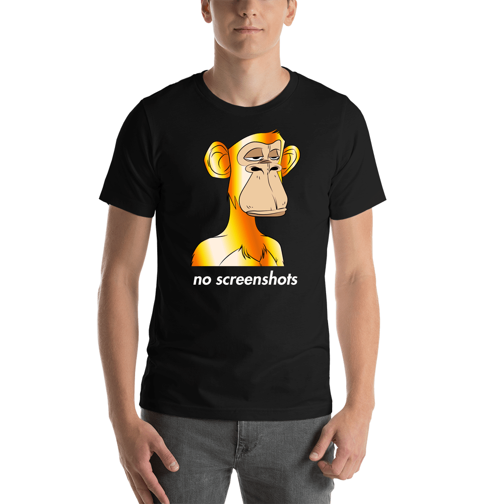 Personalized Bored Ape NFT T-Shirt - Black - Shirt View