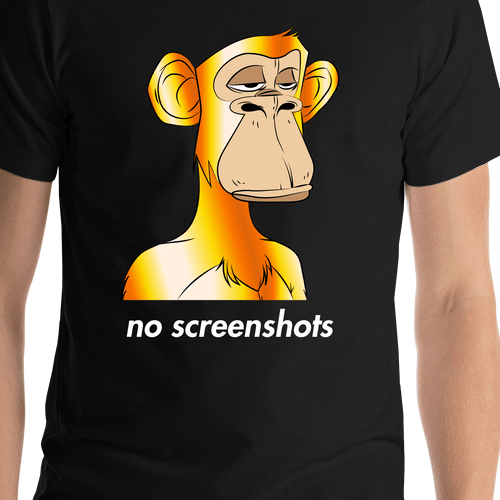 Personalized Bored Ape NFT T-Shirt - Black - Shirt Close-Up View