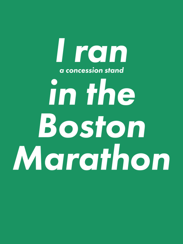 Boston Marathon T-Shirt - Green - Concession Stand - Decorate View