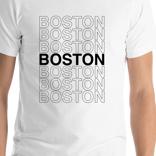 Boston T-Shirt - White - Shirt Close-Up View