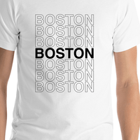 Thumbnail for Boston T-Shirt - White - Shirt Close-Up View