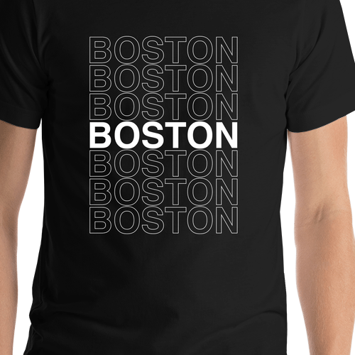 Boston T-Shirt - Black - Shirt Close-Up View