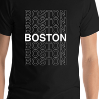 Thumbnail for Boston T-Shirt - Black - Shirt Close-Up View