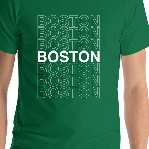Boston T-Shirt - Green - Shirt Close-Up View