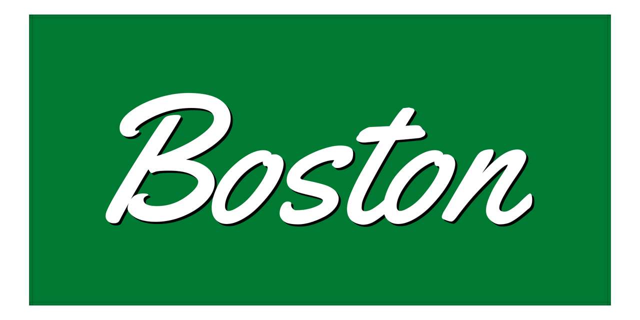 Personalized Boston Beach Towel - Front View