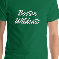 Thumbnail for Personalized Boston T-Shirt - Green - Shirt Close-Up View