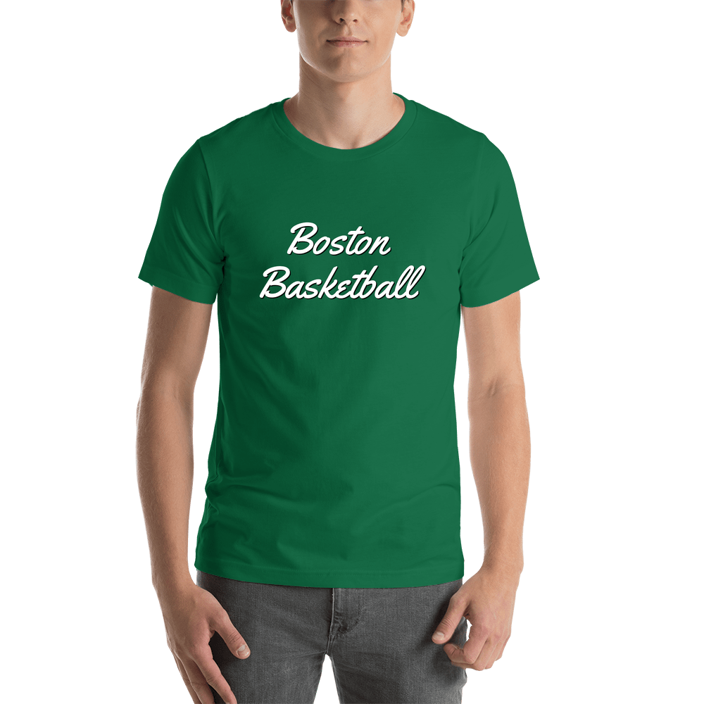 Personalized Boston Basketball T-Shirt - Green - Shirt View