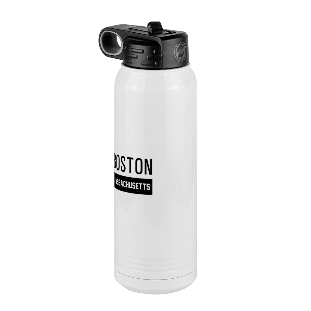 Personalized Boston Massachusetts Water Bottle (30 oz) - Front Left View