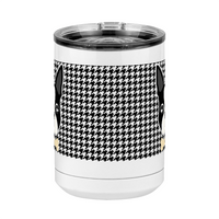 Thumbnail for Personalized Boston Terrier Houndstooth Coffee Mug Tumbler with Handle (15 oz) - Front View