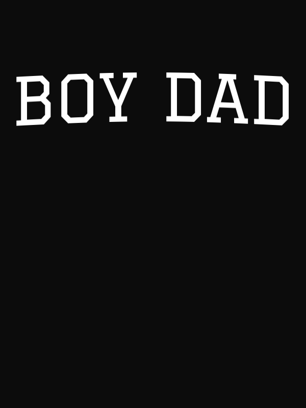 Personalized Boy Dad T-Shirt - Black - Decorate View