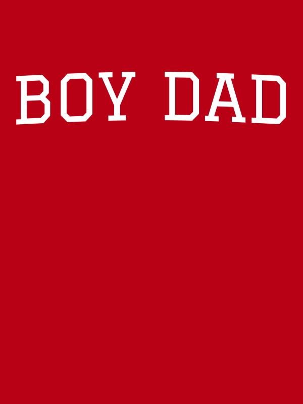 Personalized Boy Dad T-Shirt - Red - Decorate View