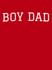 Thumbnail for Personalized Boy Dad T-Shirt - Red - Decorate View