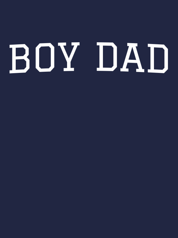 Personalized Boy Dad T-Shirt - Navy Blue - Decorate View