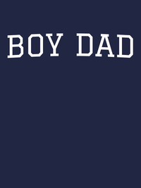 Thumbnail for Personalized Boy Dad T-Shirt - Navy Blue - Decorate View