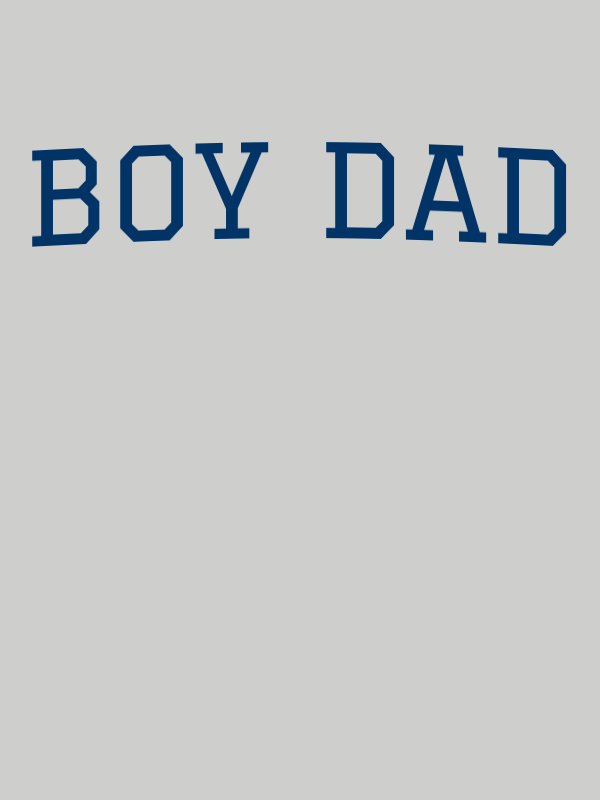 Personalized Boy Dad T-Shirt - Grey - Decorate View