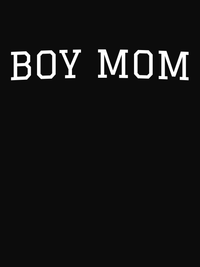 Thumbnail for Personalized Boy Mom T-Shirt - Black - Decorate View