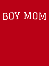 Thumbnail for Personalized Boy Mom T-Shirt - Red - Decorate View