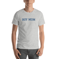 Thumbnail for Personalized Boy Mom T-Shirt - Grey - Shirt View