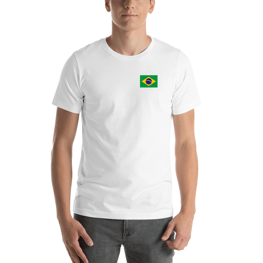 Brazil Flag T-Shirt - White - Shirt View