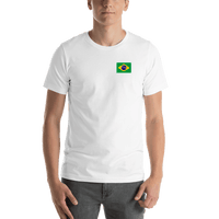 Thumbnail for Brazil Flag T-Shirt - White - Shirt View