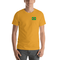 Thumbnail for Brazil Flag T-Shirt - Gold - Shirt View