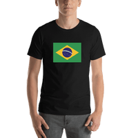 Thumbnail for Brazil Flag T-Shirt - Black - Shirt View