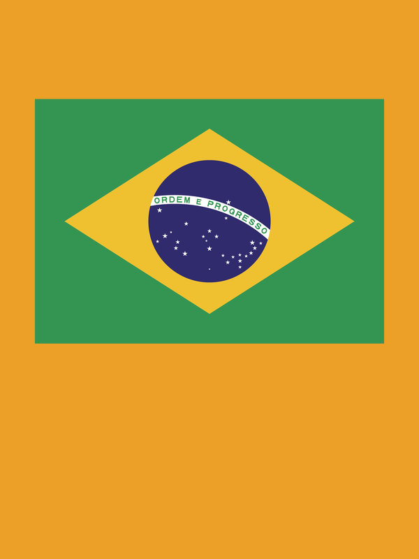 Brazil Flag T-Shirt - Gold - Decorate View