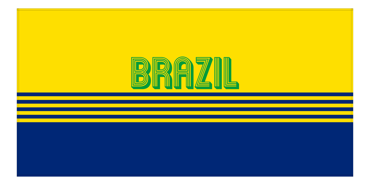 Personalized Brazil Beach Towel - Front View