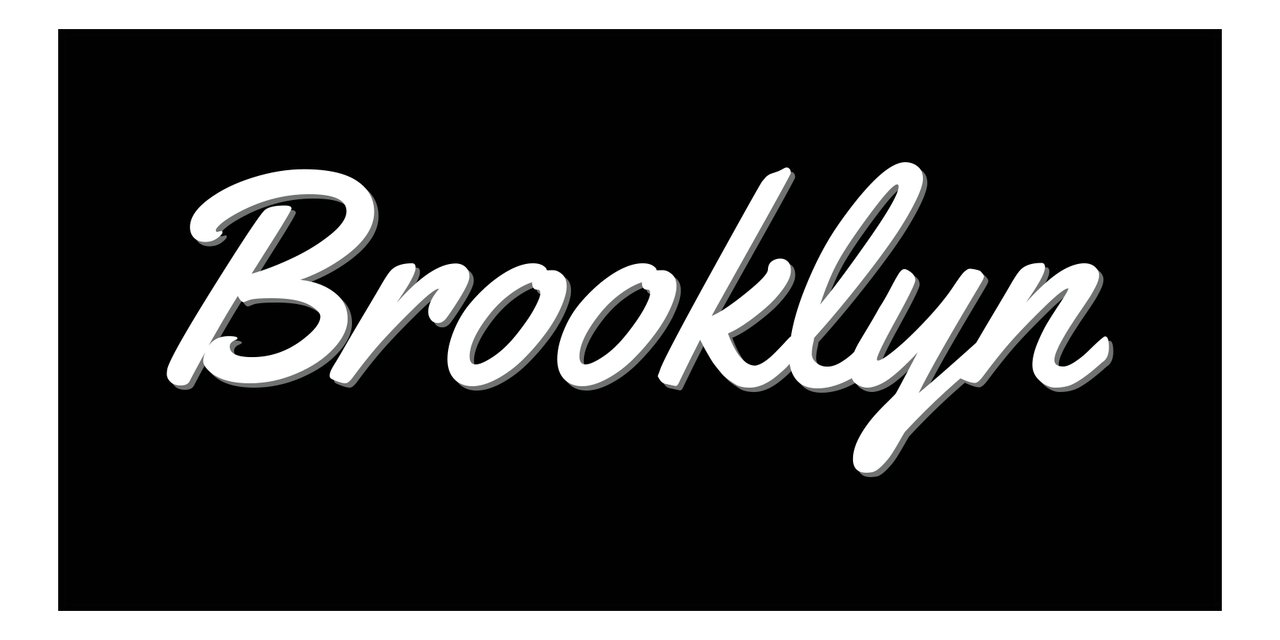 Personalized Brooklyn Beach Towel - Front View