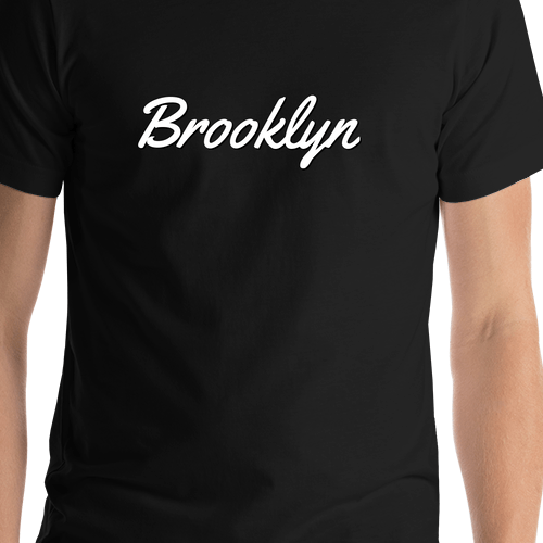 Personalized Brooklyn T-Shirt - Black - Shirt Close-Up View