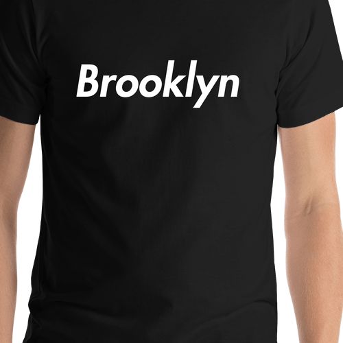 Personalized Brooklyn T-Shirt - Black - Shirt Close-Up View