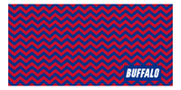 Thumbnail for Personalized Buffalo Chevron Beach Towel - Front View