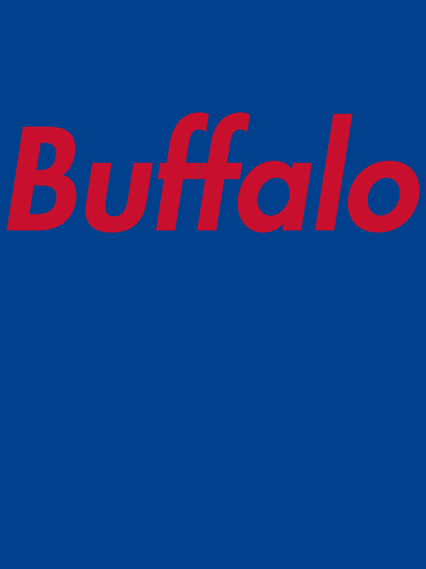 Personalized Buffalo T-Shirt - Blue - Decorate View