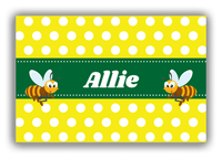 Thumbnail for Personalized Bugs Canvas Wrap & Photo Print I - Yellow Background - Bee - Front View