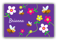 Thumbnail for Personalized Bugs Canvas Wrap & Photo Print II - Purple Background - Bee - Front View