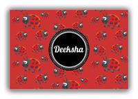 Thumbnail for Personalized Bugs Canvas Wrap & Photo Print IV - Red Background - Ladybugs - Front View
