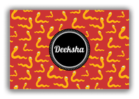 Thumbnail for Personalized Bugs Canvas Wrap & Photo Print IV - Red Background - Worms - Front View