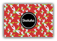 Thumbnail for Personalized Bugs Canvas Wrap & Photo Print IV - Red Background - Dragonflies - Front View