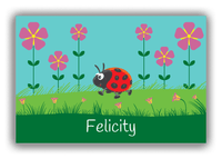 Thumbnail for Personalized Bugs Canvas Wrap & Photo Print VI - Teal Background - Ladybug - Front View