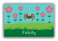 Thumbnail for Personalized Bugs Canvas Wrap & Photo Print VI - Teal Background - Spider - Front View