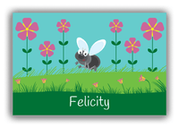 Thumbnail for Personalized Bugs Canvas Wrap & Photo Print VI - Teal Background - Fly - Front View