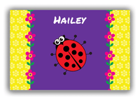 Thumbnail for Personalized Bugs Canvas Wrap & Photo Print VIII - Purple Background - Ladybug - Front View