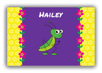 Thumbnail for Personalized Bugs Canvas Wrap & Photo Print VIII - Purple Background - Grasshopper - Front View