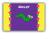 Thumbnail for Personalized Bugs Canvas Wrap & Photo Print VIII - Purple Background - Caterpillar - Front View