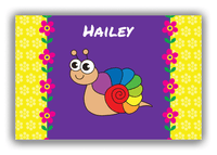 Thumbnail for Personalized Bugs Canvas Wrap & Photo Print VIII - Purple Background - Snail - Front View