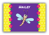 Thumbnail for Personalized Bugs Canvas Wrap & Photo Print VIII - Purple Background - Dragonfly - Front View