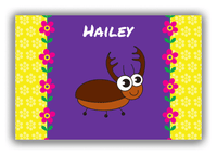 Thumbnail for Personalized Bugs Canvas Wrap & Photo Print VIII - Purple Background - Beetle II - Front View