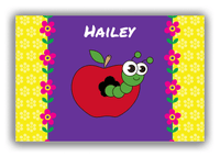 Thumbnail for Personalized Bugs Canvas Wrap & Photo Print VIII - Purple Background - Apple Worm - Front View