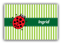 Thumbnail for Personalized Bugs Canvas Wrap & Photo Print IX - Green Stripes - Ladybug - Front View