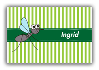 Thumbnail for Personalized Bugs Canvas Wrap & Photo Print IX - Green Stripes - Mosquito - Front View